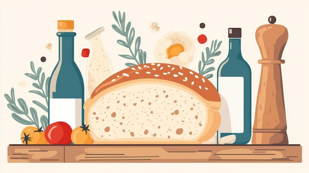 Składniki na blacie kuchennym